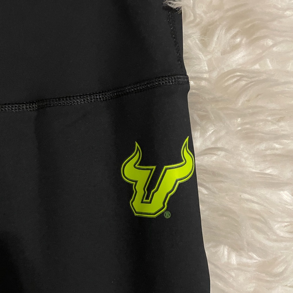 USF Bulls Adidas Primegreen Women’s Aeroready Black Training Tights. Size Small - Picture 6 of 12